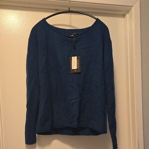 NAADAM Blue Crew Neck Sweater
